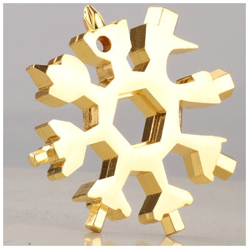 多功能工具钢八角六角轻便携带18合一迷你扳手 八角(金色)