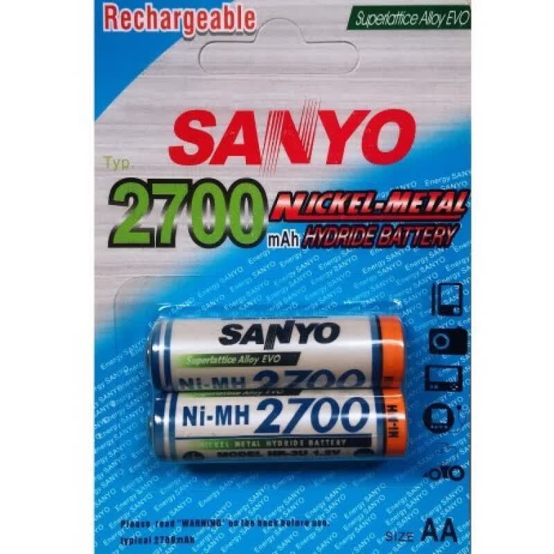 cbcb适用 sanyo三洋2700毫安镍氢充电电池 五号aa 高容量4节价格 5号