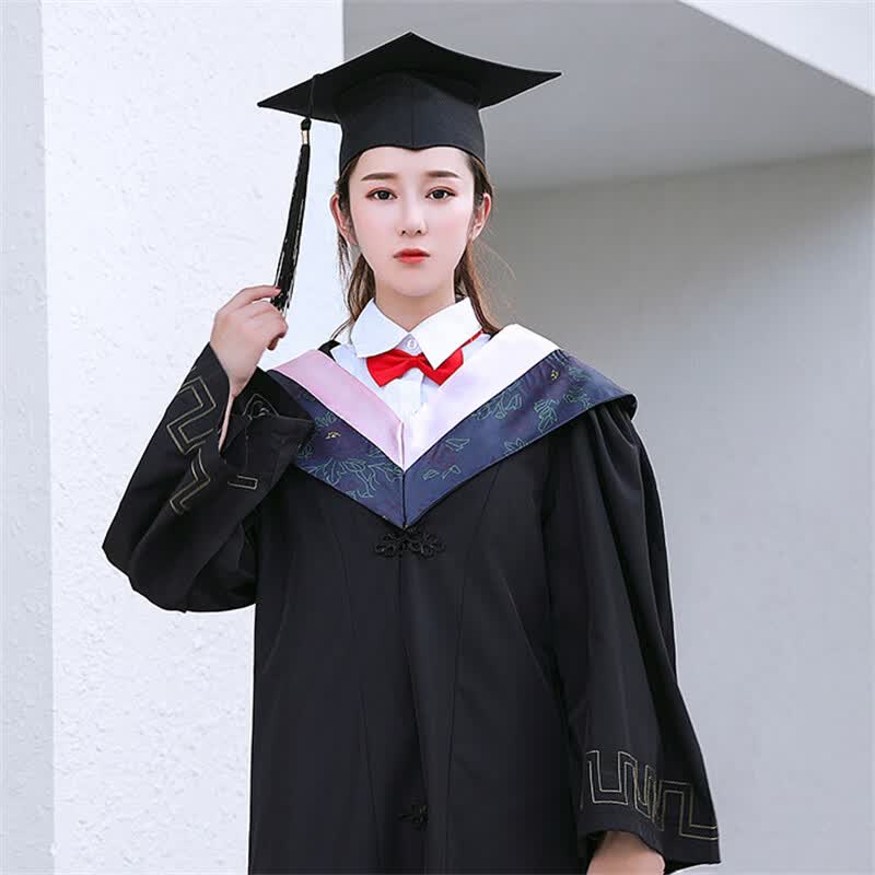 工科文科披肩垂布领子纸板帽柔软舒适学士服毕业服大学生毕业礼服学位