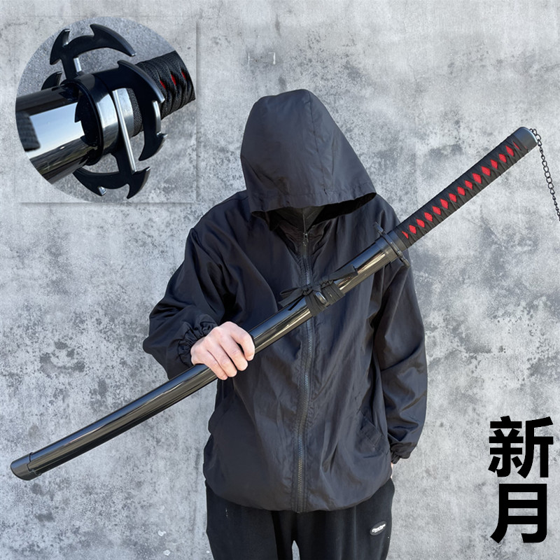 4米竹木居合道木刀武士刃带鞘儿童玩具cos 裁决100cm