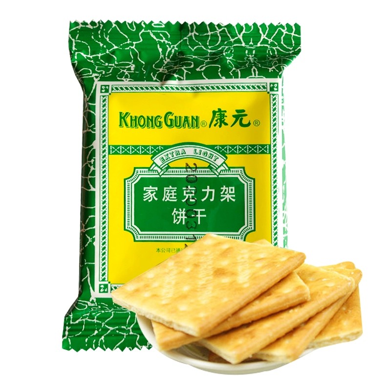 康元饼干康元家庭克力架饼干散装袋装16袋约500g