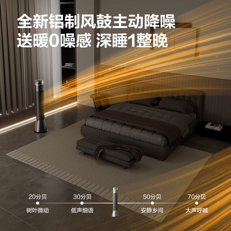 艾美特（AIRMATE）新款石墨烯取暖器全屋电热暖风机大面积升温热风机家用整屋屋速热电暖器浴室客厅卧室节能省电 AI语音+手机控制/石墨烯速热HP21-SR91