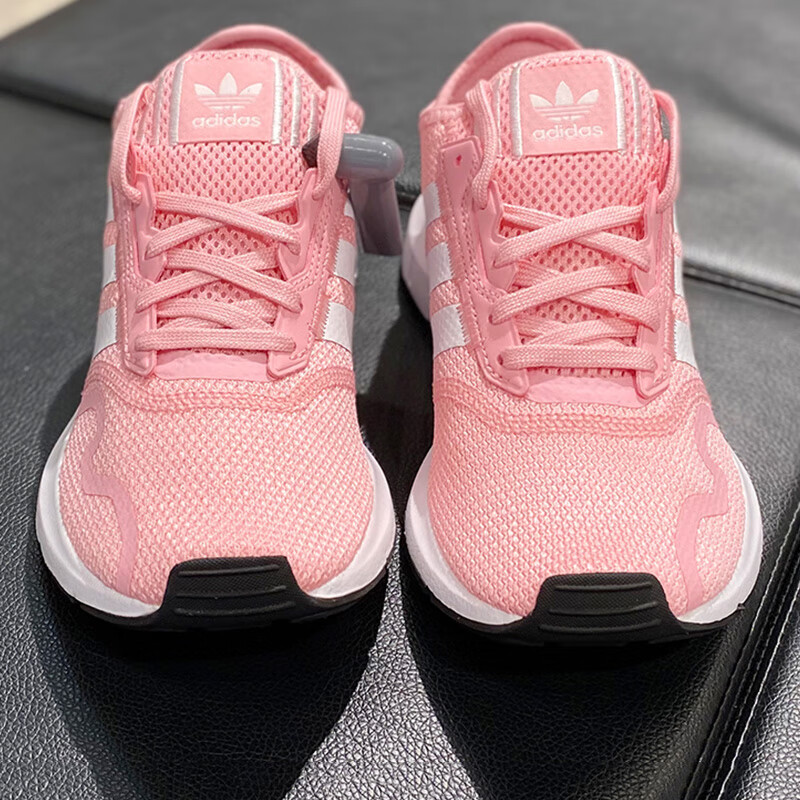 鞋女鞋夏季新款三叶草运动鞋网面透气减震跑步鞋fy2150 fy2148粉色