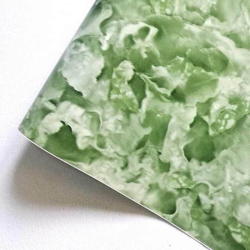 施韵令厨房台面大理石水墙纸自粘砖纹墙壁纸卫生间地面翻新贴纸a 绿