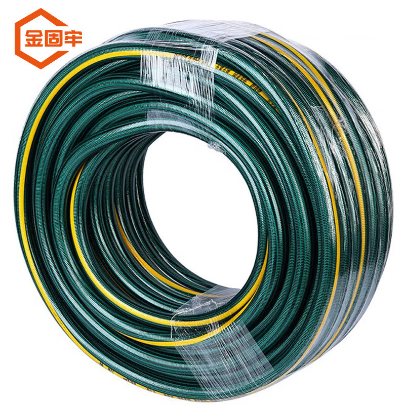 金固牢PVC增强软管 蛇皮管塑胶管网纹牛筋管排水管 4分(内径16mm)60米