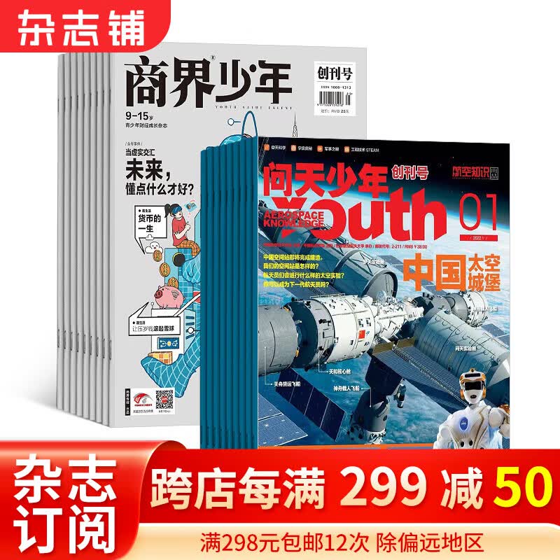 2024年1月起订阅 问天少年杂志铺组合自选 1年共12期 万物/博物/好奇号/商界少年/意林少年版/历史喵/博物/环球少年地理/阳光少年报 问天少年+商界少年 24年1月起订属于什么档次？