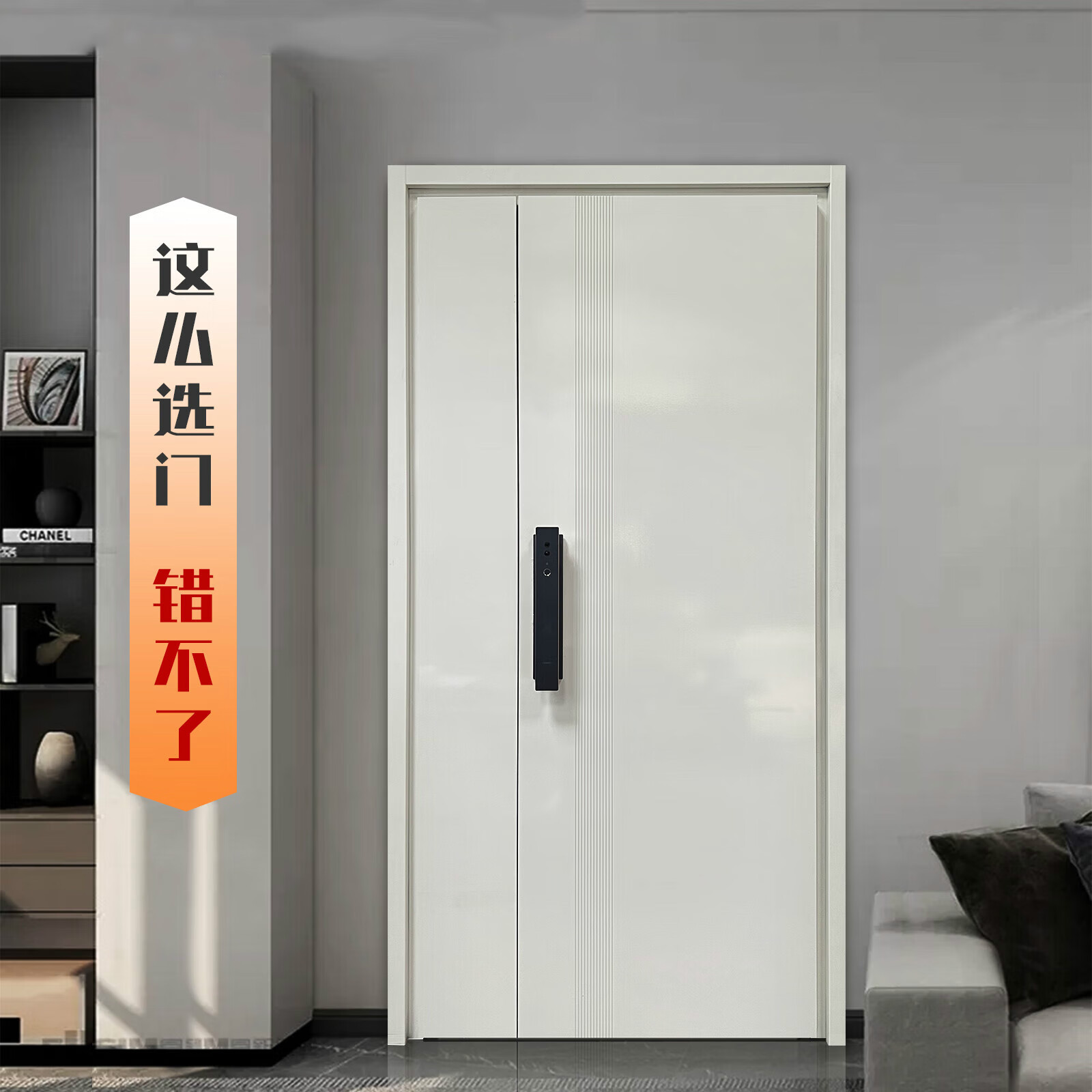 润华年防爆铸铝门入户门防盗进户子母门现代轻奢双开门别墅大门家用