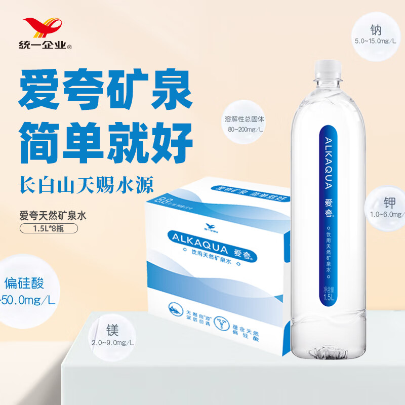 ͳһ ���� ����ɽ��Ȼ��Ȫˮ ��ƿ��ͥװ 1.5L*8ƿ  ����װ �ݲ���