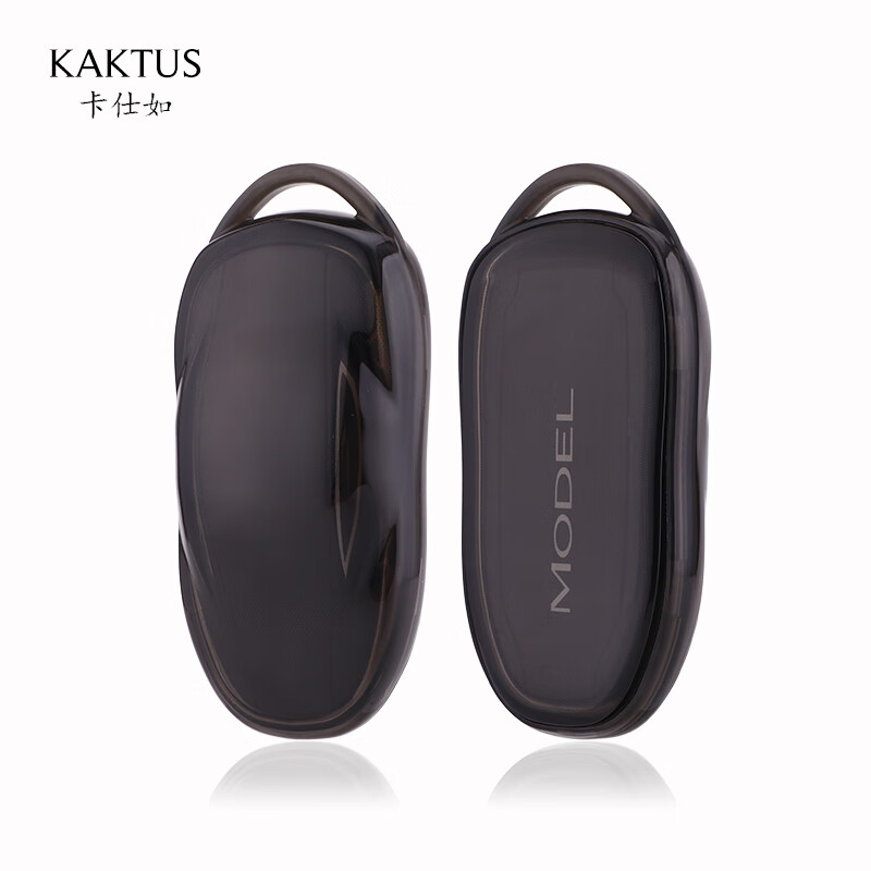 KAKTUS适用于特斯拉钥匙套Tesla Model-S Model-3汽车TPU钥匙包保护壳扣男女 特斯拉MODEL X越野车-A款透黑