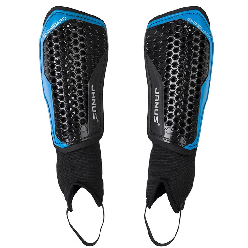 janus 专业双层加厚 蜂窝透气 成人足球护腿板 护胫 护小腿 ja930 黑