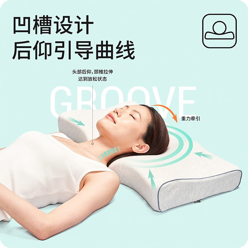 龙脊康记忆枕 多尺码可选 打呼噜深度睡眠颈椎枕头 颈椎枕 配枕垫 送礼 低枕 7.5cm S码_体重40-60KG