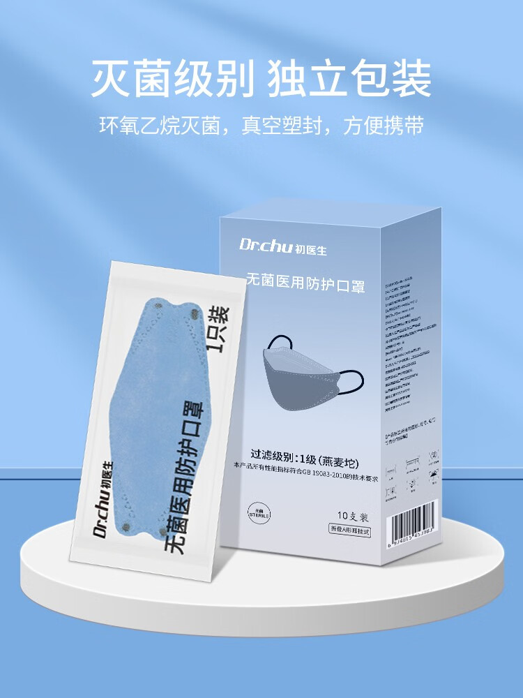 莫兰迪n95医用级防护口罩级别医护专用柳叶型53d立体轻薄透气 符合gb
