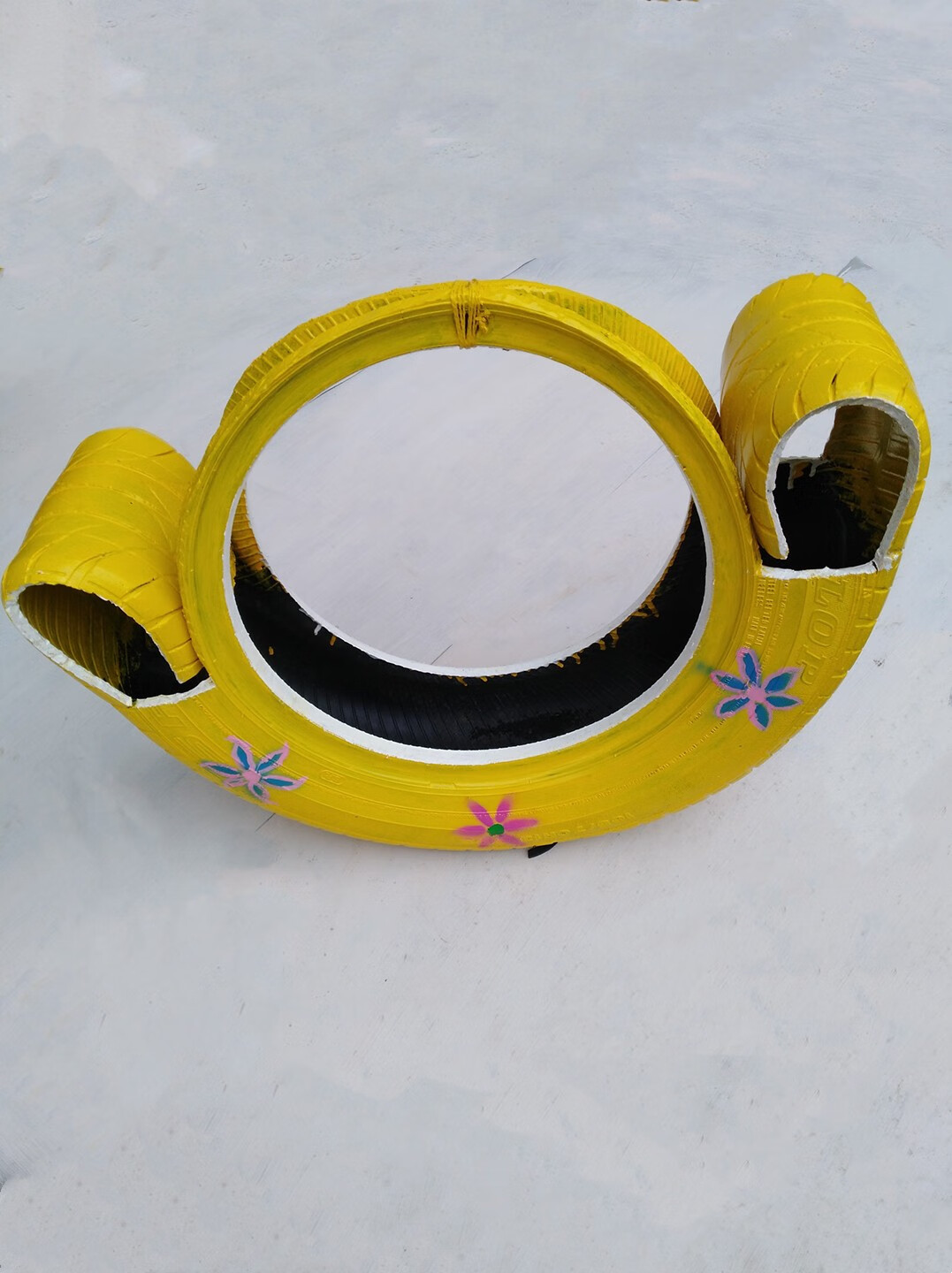 希盼废旧轮胎创意 纯色轮胎彩绘装 废旧轮胎工艺品 轮胎景观艺术装饰