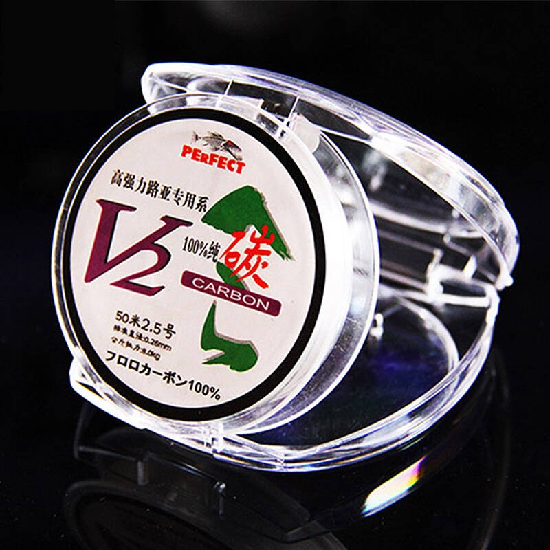 博菲特50米碳素線路亞前導(dǎo)線日本原絲魚線磯釣線子線碳素線漁線 透明色 4.0
