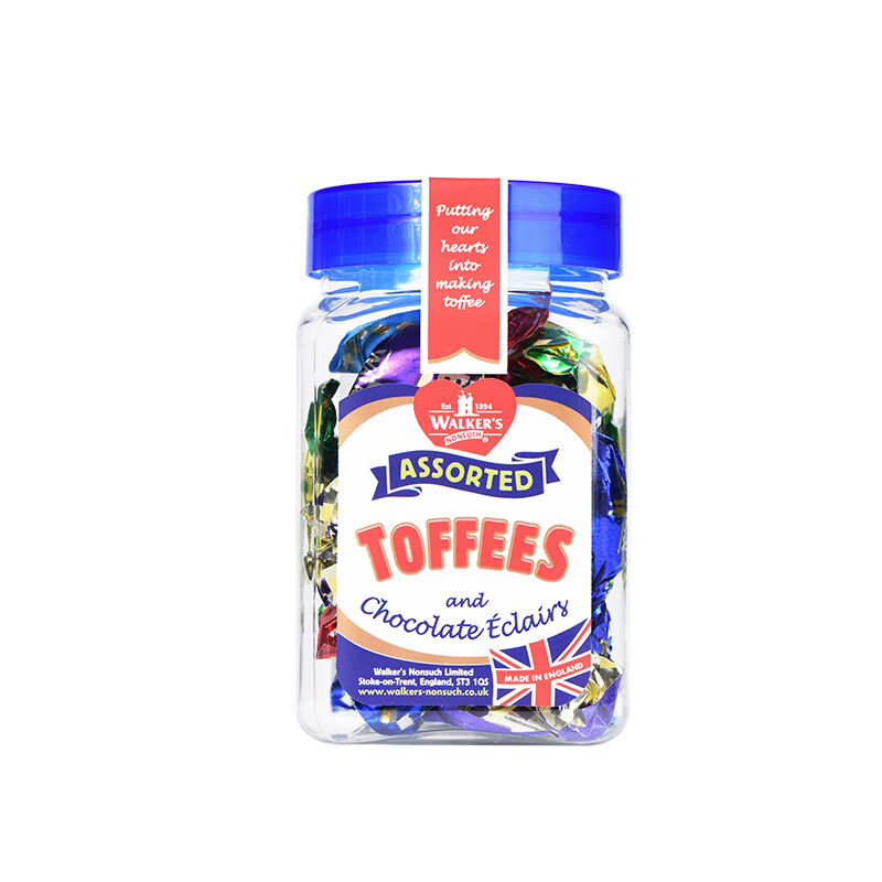 沃尔克斯Walker's英国原装进口高端太妃糖罐装 什锦海盐糖果零食喜糖礼品 什锦味116g
