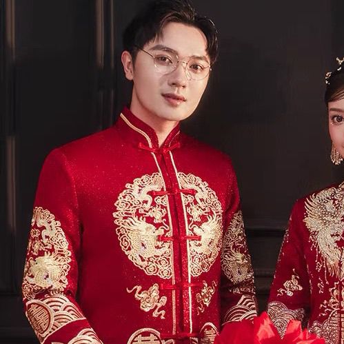 轶恬新娘秀禾服2024高端秀禾服男士2024新郎新娘结婚情侣套装 雨琪