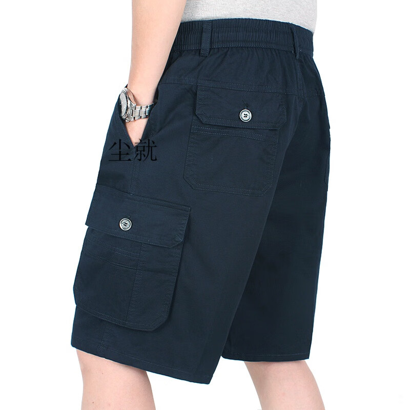 尘就大裆老年人短裤爷爷60-80岁大裆老年人短裤爷爷爸爸夏季休闲裤大