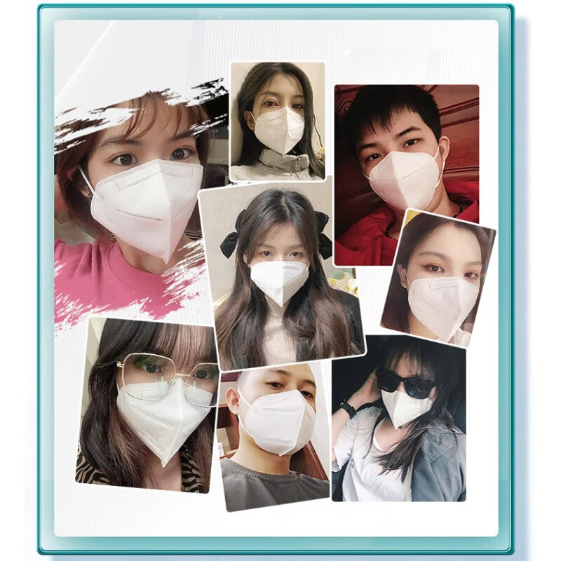 万宝绿KN95口罩防飞沫独立包装一次性口罩3D立体成人女男防风保暖防雾霾 珍珠白【国家标准丨五层防护】25只独立装