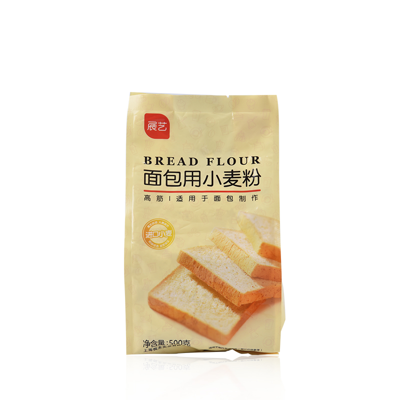 展艺高筋面粉 烘焙原料 高筋粉面包粉披萨粉 面包机用面粉500g