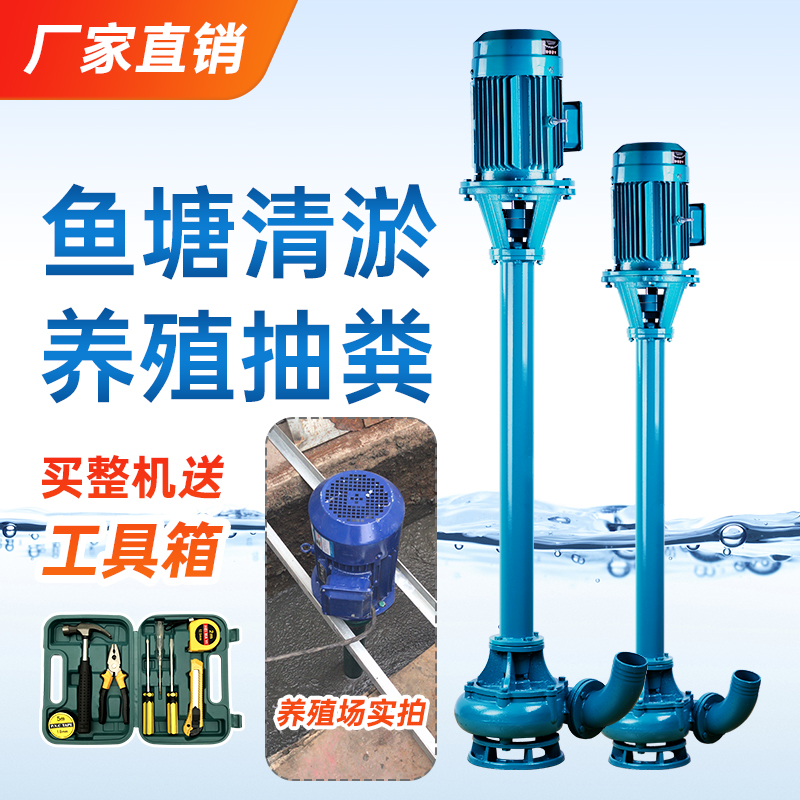 立式泥浆泵抽粪污水泵220v化粪池家用排污泵380v切割带铰刀液下泵
