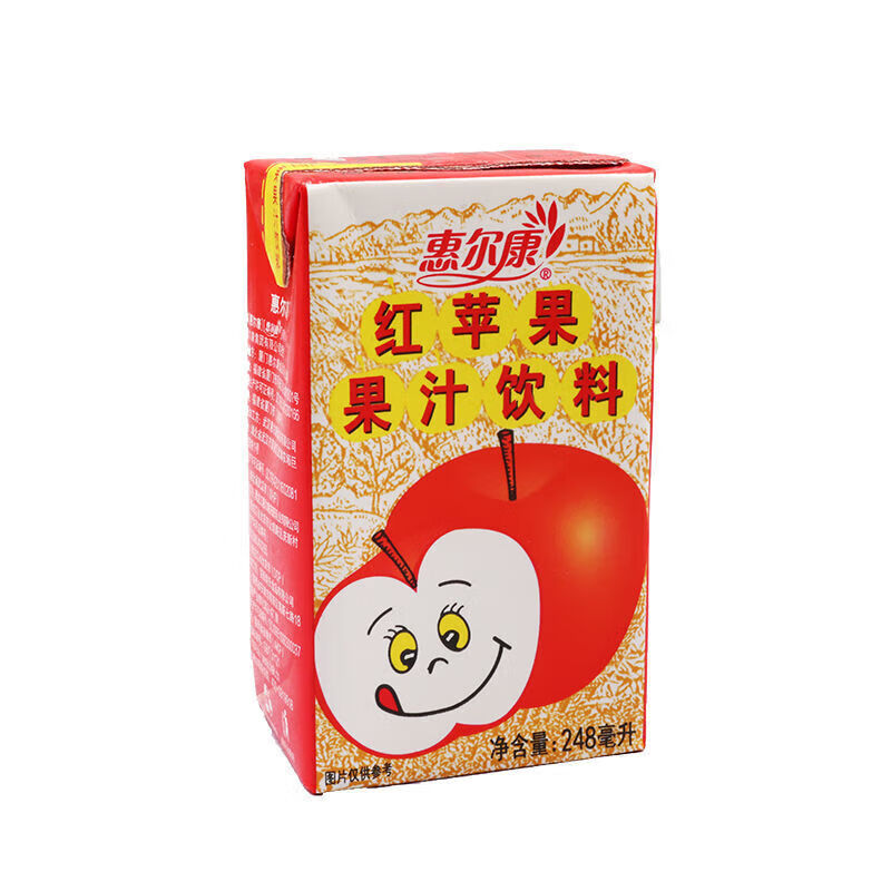康创优品惠尔康红苹果果汁80后怀旧饮品饮料饮品新日期11盒整箱24盒