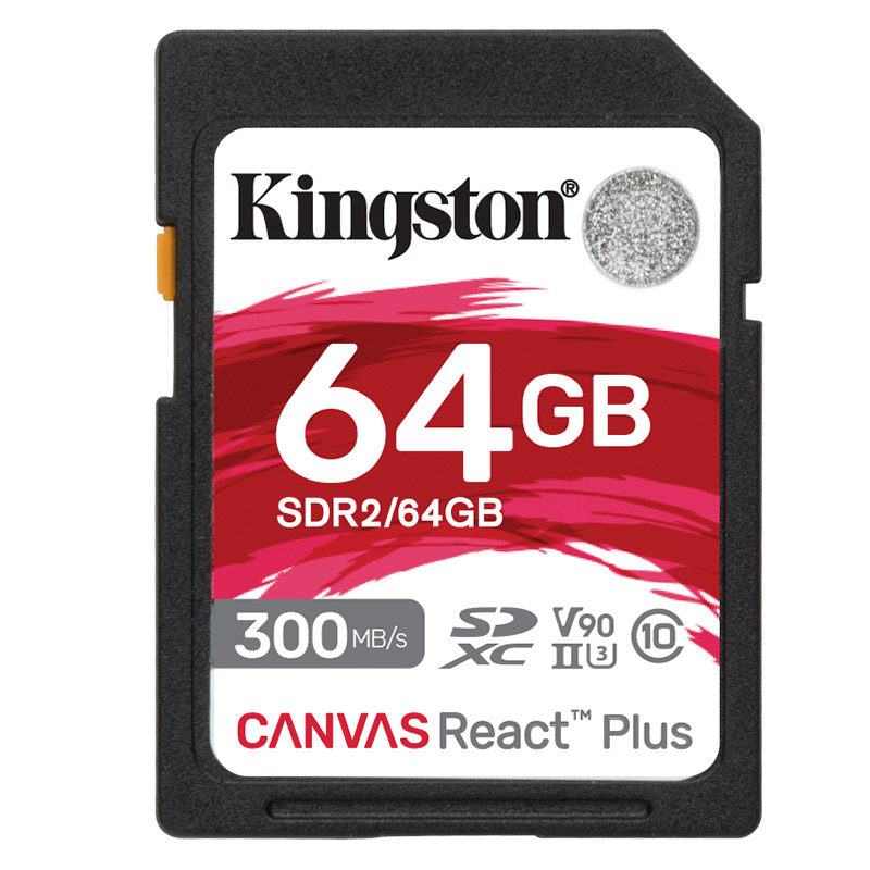 金士顿（Kingston）64GB SD存储卡 U3 V90 8K 相机内存卡 高速sd卡大卡 读速300MB/s 写速260MB/s