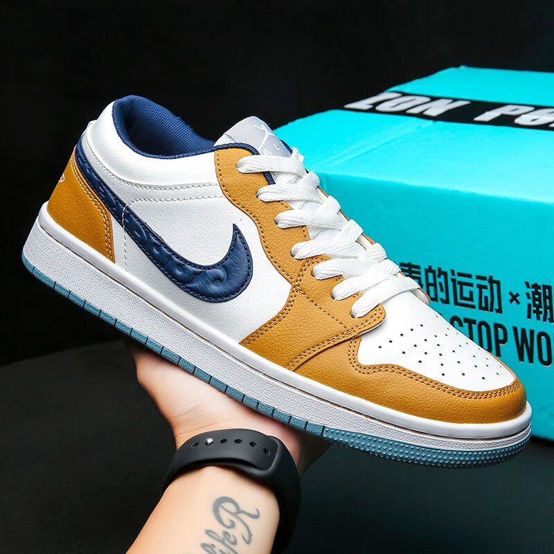 板鞋空军一号莆田鞋透气运动鞋时尚潮流鞋子男dunk男鞋女鞋 紫金湖人