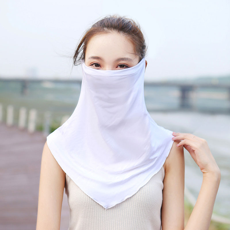 防晒面罩全脸挂耳防晒面罩女全脸护颈开车练车护脸遮阳口罩薄款挂耳