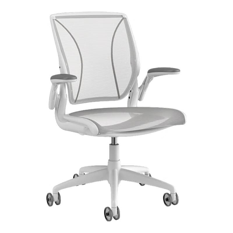 Humanscale美国优门设World人体工学椅子网面办公椅电脑椅老板椅家用座椅 Pinstripe全网布+白色框架 网布 升降扶手