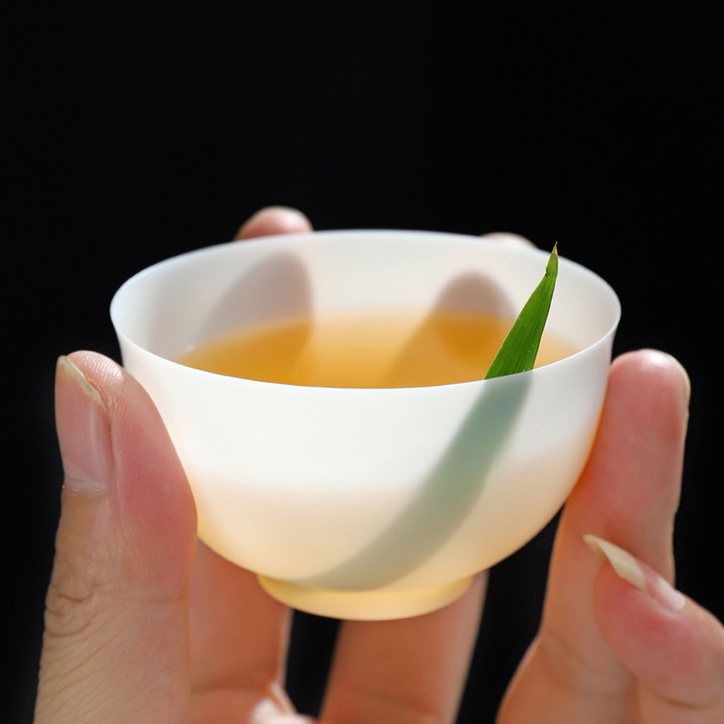 器美优品 陈清宜白瓷茶杯 羊脂玉瓷单杯中国白0.