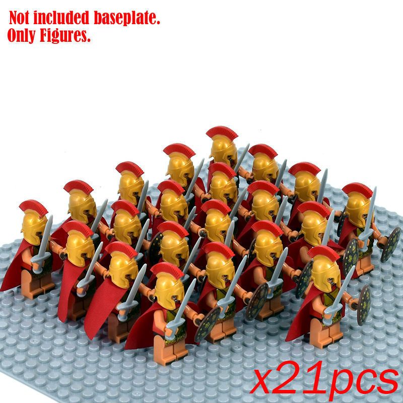 战争遗产玩具拼装兼容乐高斯巴达长矛勇士士兵全套帅气骑士 罗马指挥