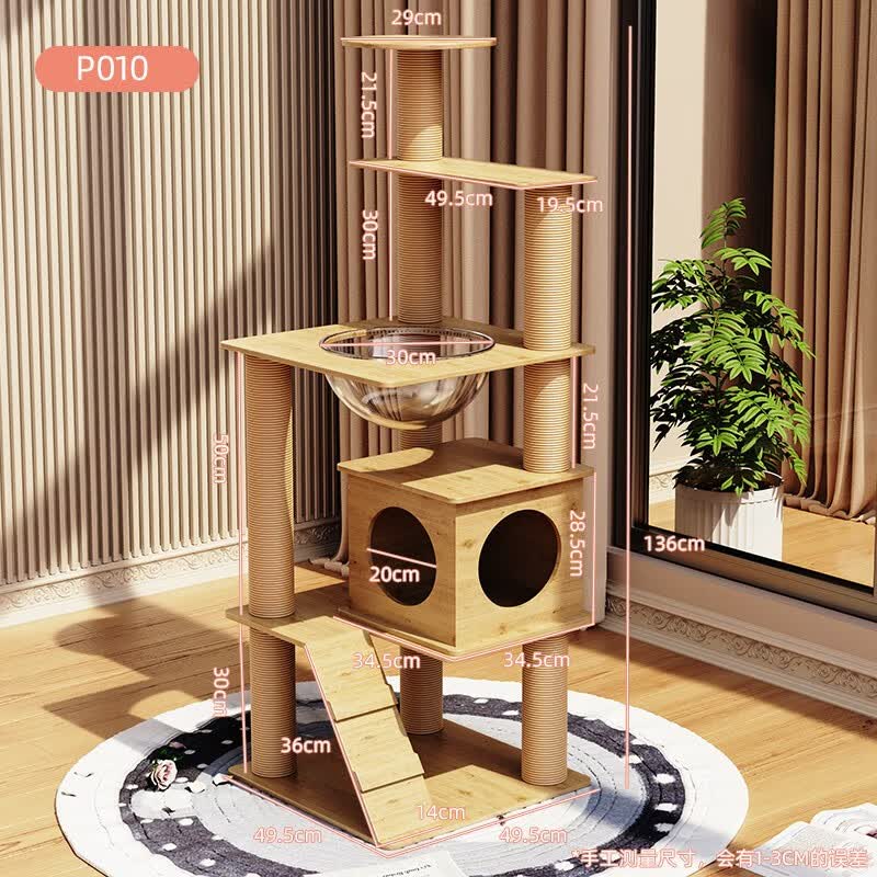 HELLOLEIBOO徕本 猫爬架猫窝猫树一体太空舱剑麻猫抓柱立式猫笼通天柱猫架子猫跳台 P010使用感如何?