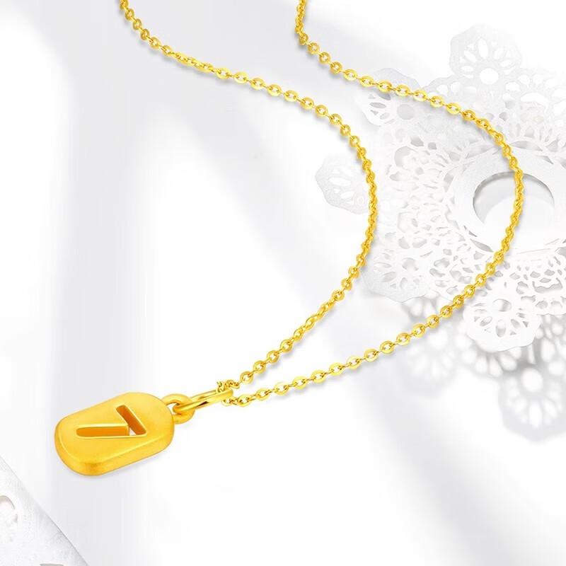 宸祥福老凤凰黄金足金999幸运数字7吊坠女镂空编织手链女挂坠情人节