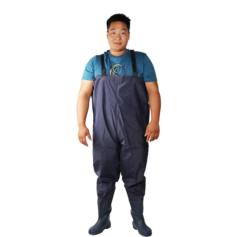 工者 半身下水裤 加厚耐磨连体雨鞋防水裤捕鱼钓鱼涉水服抓鱼雨裤 41