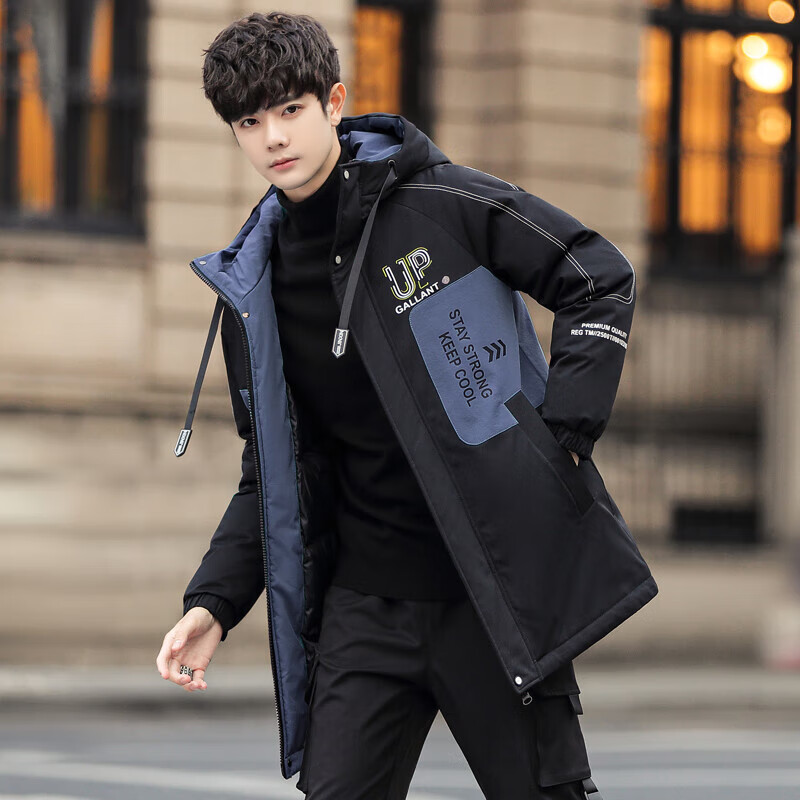 浪蔷青少年男孩羽绒服初中生男生大学生12高中生13冬装帅气外套14大童