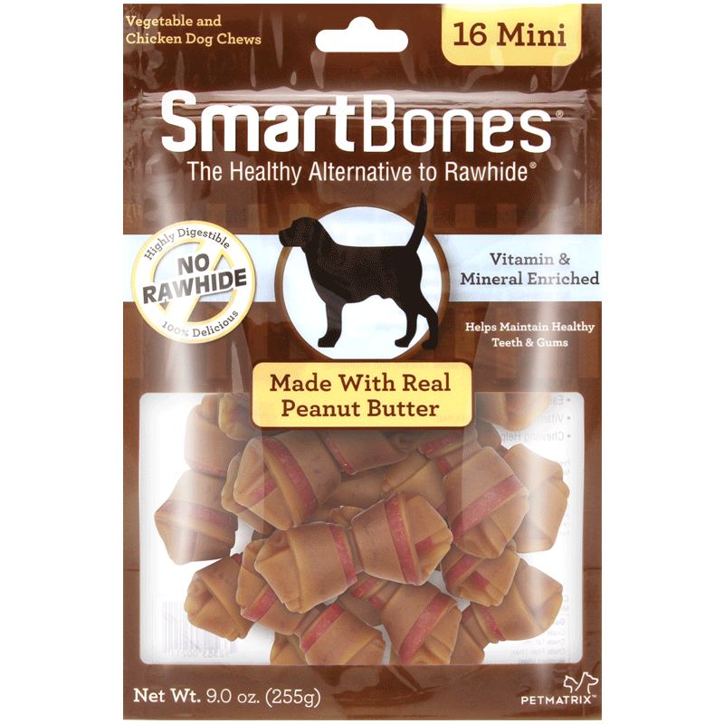 SMARTBONES宠物零食价格走势，花生味迷你-16支装|哪个App有狗零食价格曲线