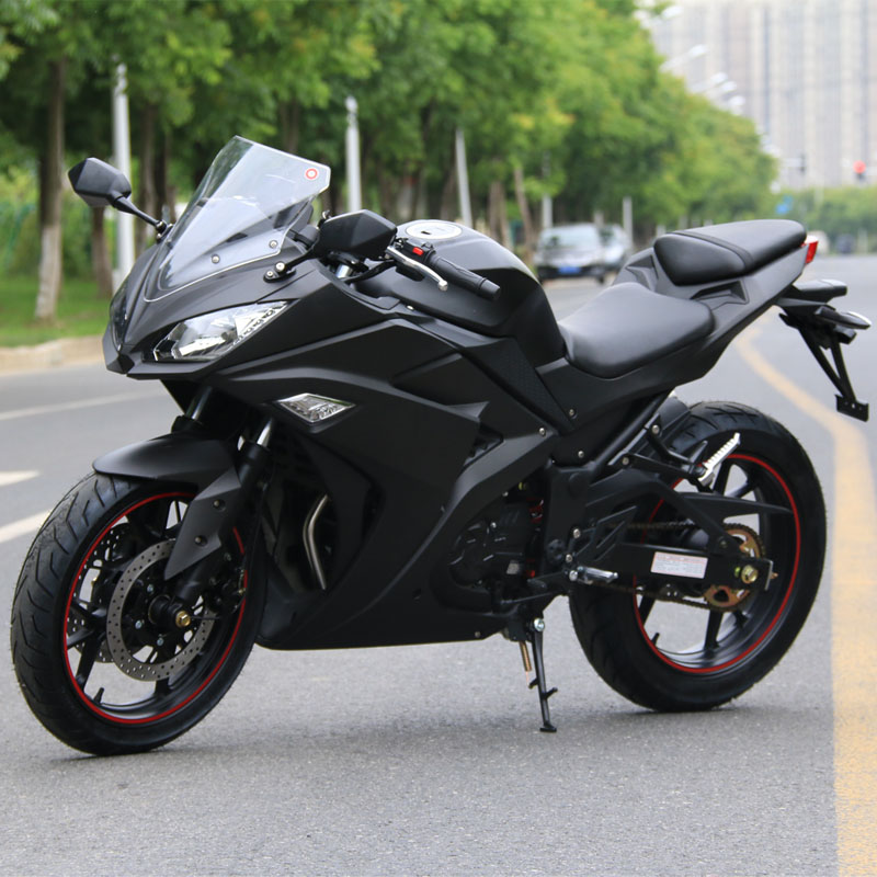 ninja400黑色,川崎ninja400黑武士 新款小忍者摩托车跑车v6重型机车400双缸水冷r3地平线