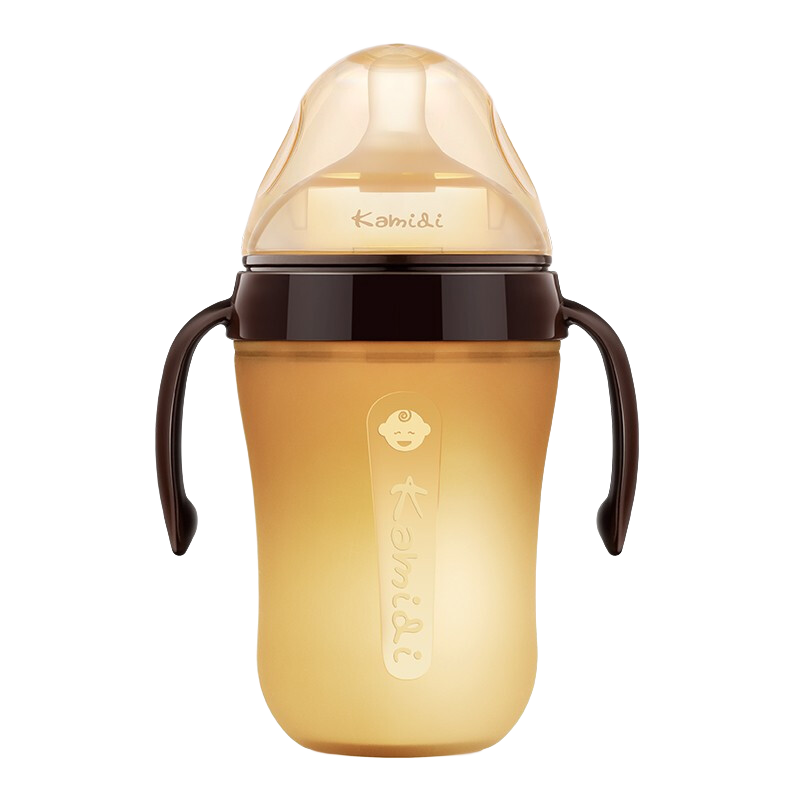 kamidi斷奶奶瓶仿母乳硅膠奶瓶新生兒吸管奶瓶防脹氣耐摔戒奶奶瓶 250ML【3孔+Y孔】 5月以上
