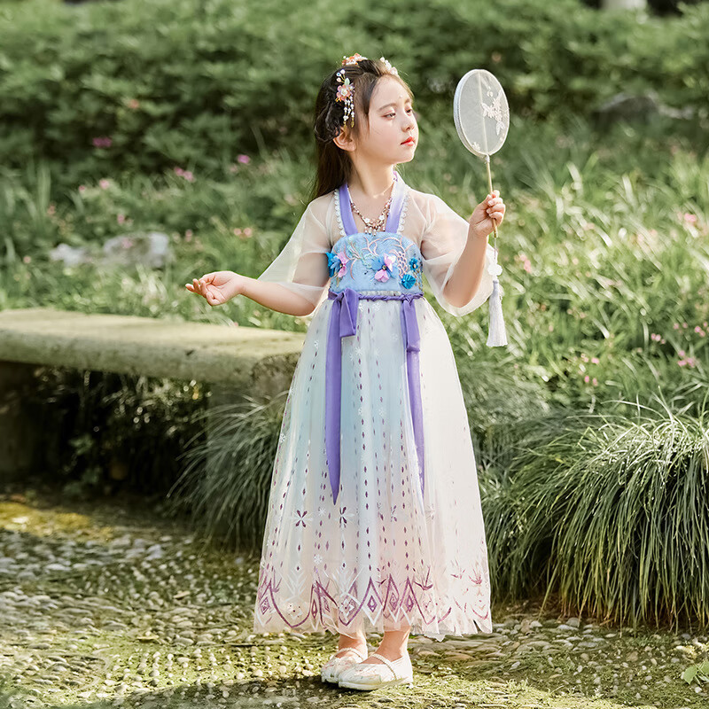 淘友趣女童汉服儿童公主裙汉服中国风儿童服装超仙古装裙六一表演服