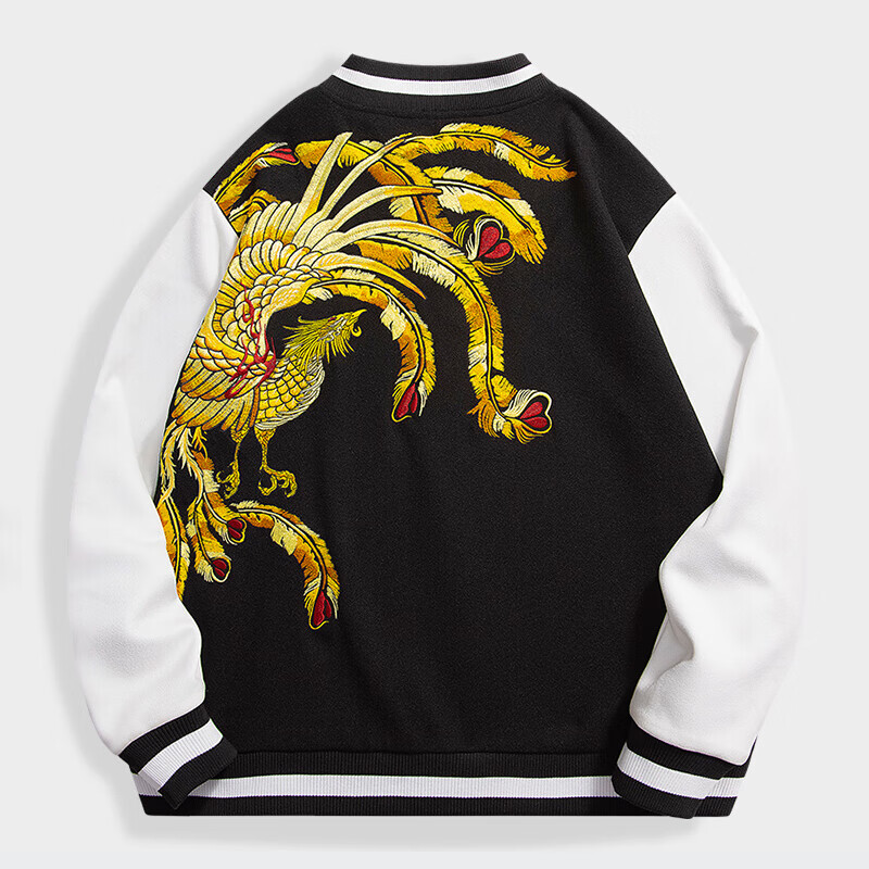 天龙致尊denon supreme夹克男女潮牌中国风凤舞九天刺绣宽松大码国潮