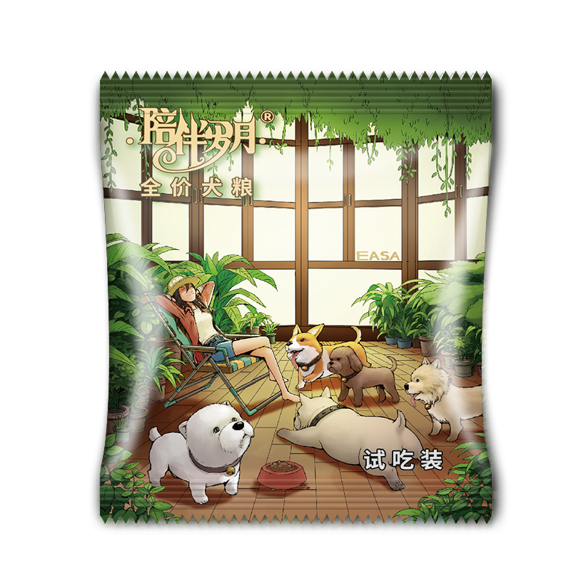 陪伴岁月柯基幼犬狗粮无谷粮成犬泰迪法斗贵宾泰迪狗粮 主粮试吃装40g