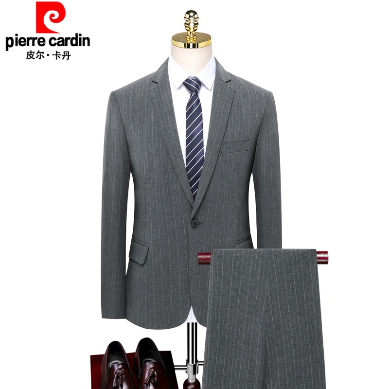 皮尔卡丹官方授权店高档针织男装 2022春秋季新款男士西服礼服西装