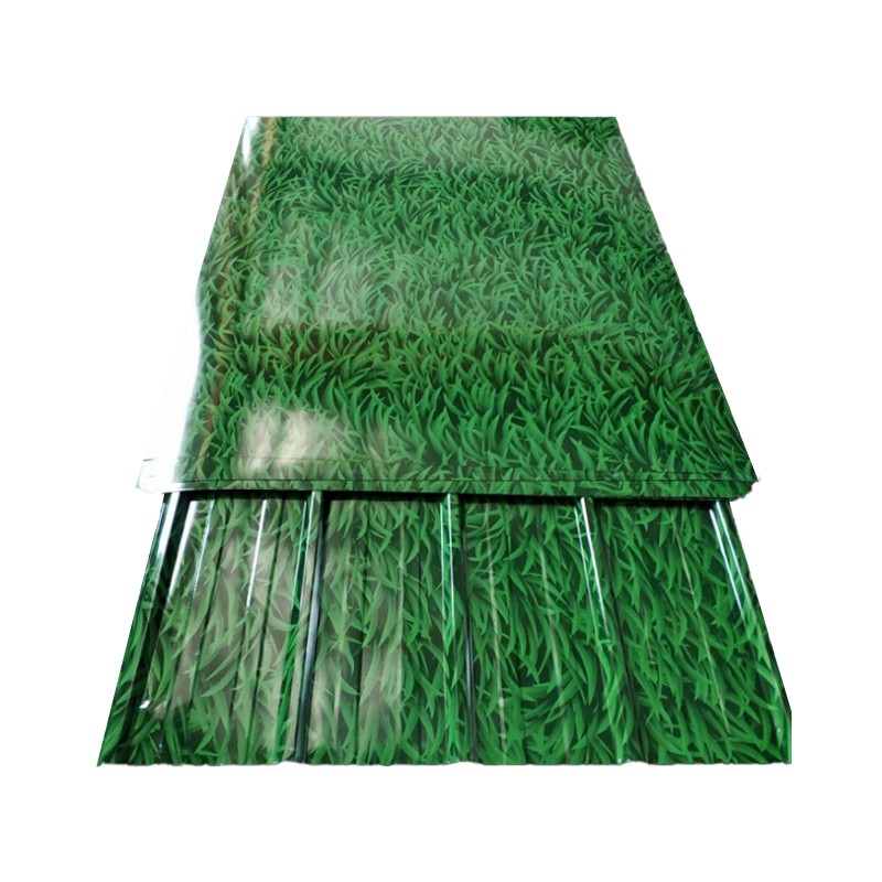 筑华工品 彩钢瓦 彩涂板围墙铁皮瓦 0.5 绿 一米价