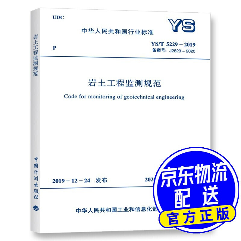 中华人民共和国行业标准（YS/T 5229-2019）：岩土工程监测规范