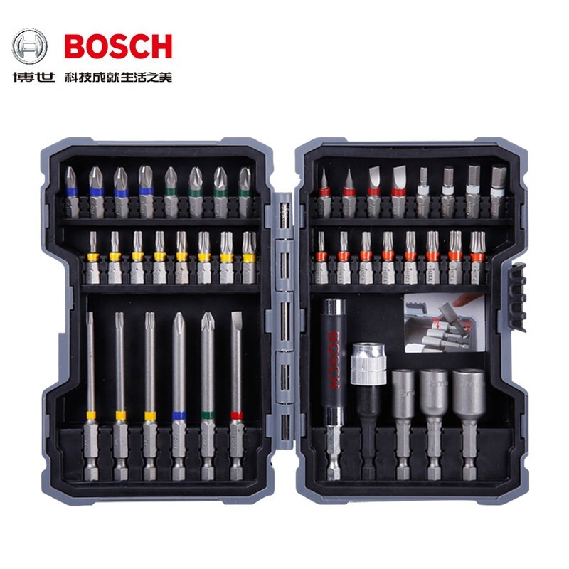 博世(bosch)彩虹魔盒螺丝批头套装43件套电动螺丝刀手电钻工具配件 43