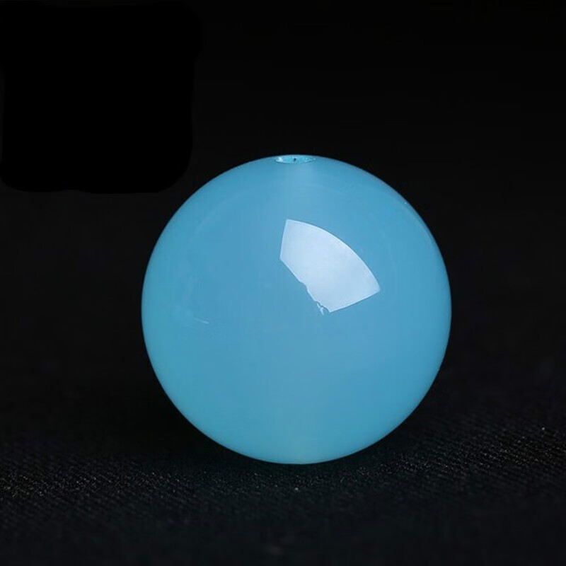菩萃阁 7a 冰种台湾蓝玉髓单珠 散珠 圆珠 diy多宝配珠水晶 饰 高品质
