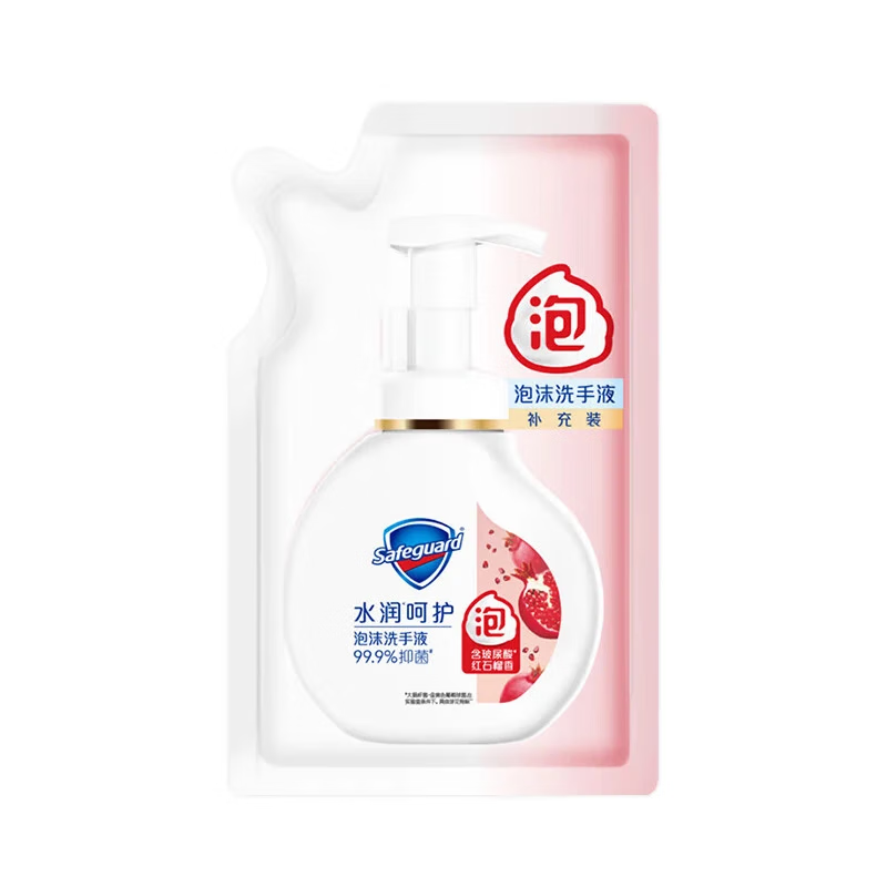 舒肤佳泡沫型补充装洗手液沁爽柠檬石榴清香/免洗洗手液家用大瓶装 石榴泡沫(补充装200mlx1袋)