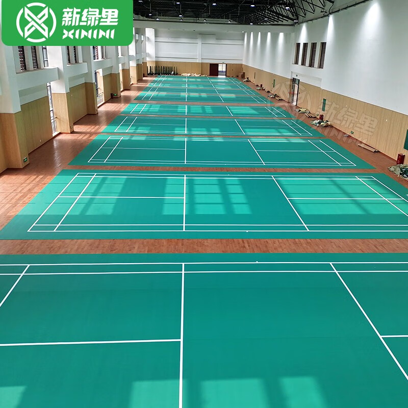 新绿里(sigreeny)羽毛球场地胶垫室内运动pvc地板可移动收卷 百褶纹3.