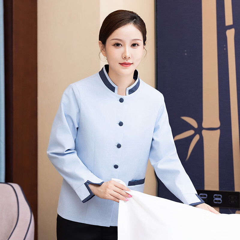 岚铠明保洁工作服长袖物业医院酒店宾馆客房商场清洁阿姨员工衣服秋冬