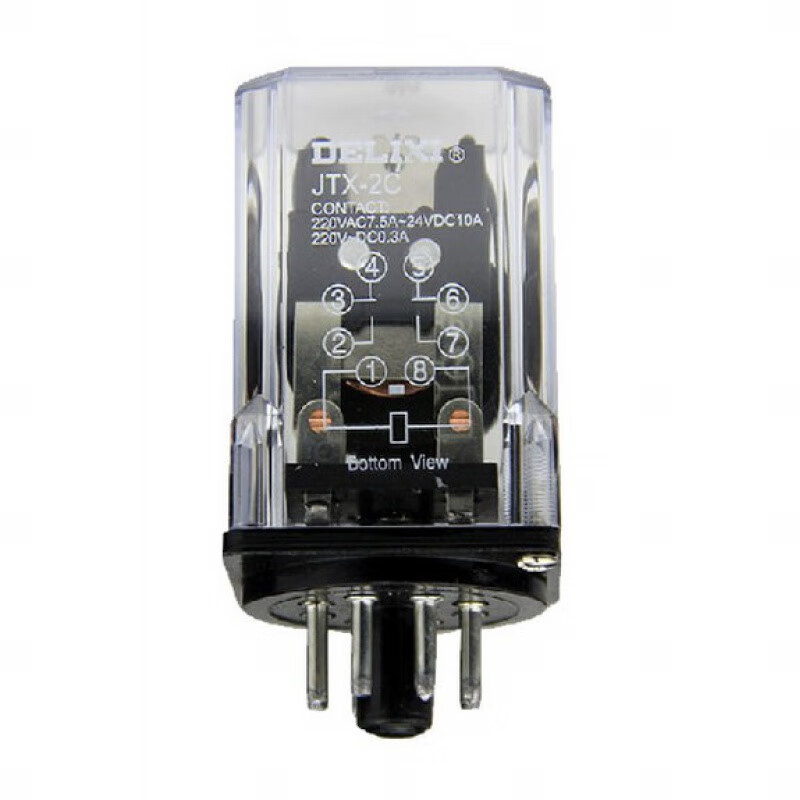 大功率电流继电器jtx-2c8圆脚ac220vac24vdc24v ac220v